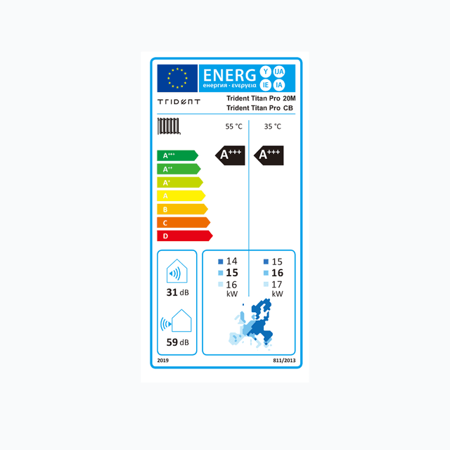 Trident Titan Pro 20M-CB - Energia címke