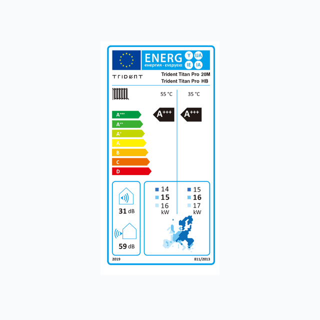 Trident Titan Pro 20M-HB - Energia címke